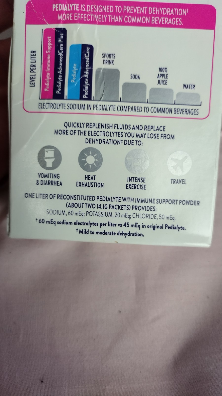 Pedialyte With Immune Support Electrolyte Powder 6 Packets Mixed Berry 2 Boxes