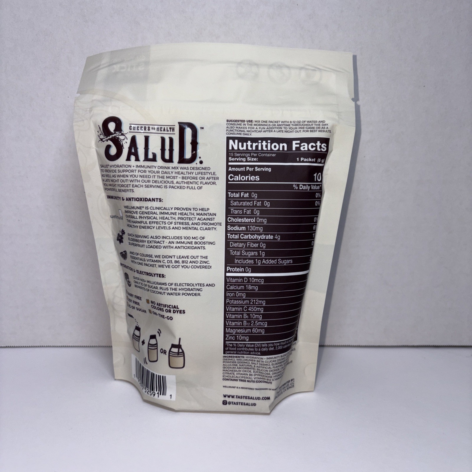 Salud Hydration + Immunity Electrolyte Drink 15ct – Horchata Jamaica, Vegan