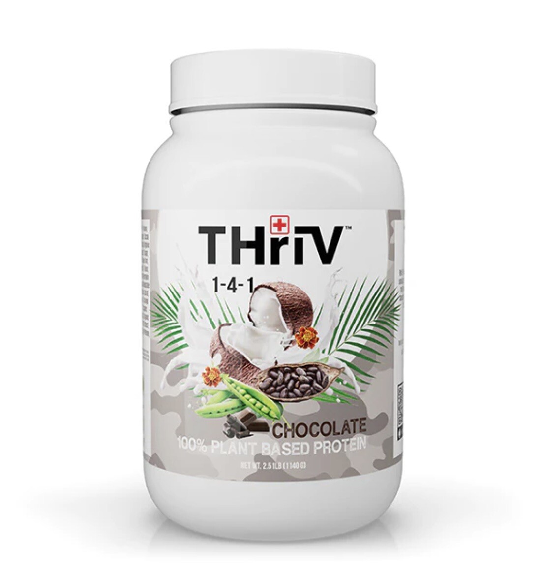 THriV Organic Protein Powder Chocolate 100% Plant Based(21G Protein) 2.5LB￼￼ TUB