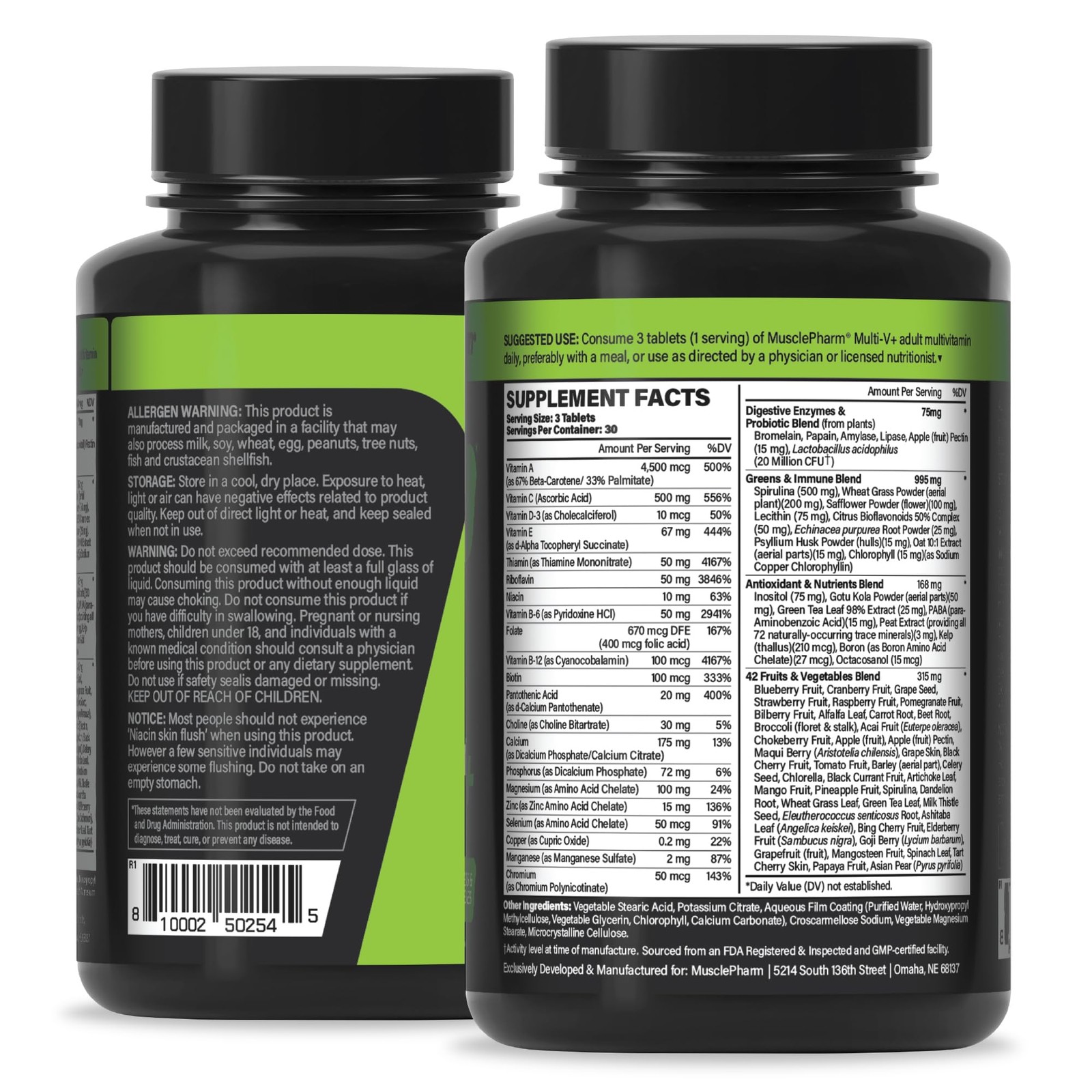 Muscle Pharm Essentials Multi-V+, The Athlete’s 90 Count (Pack of 1)