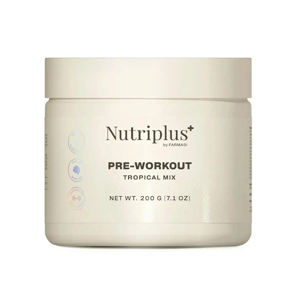 Farmasi Nutriplus+ Pre-Workout Powder Tropical Mix.Dietary Supplement.FREE SHIPP
