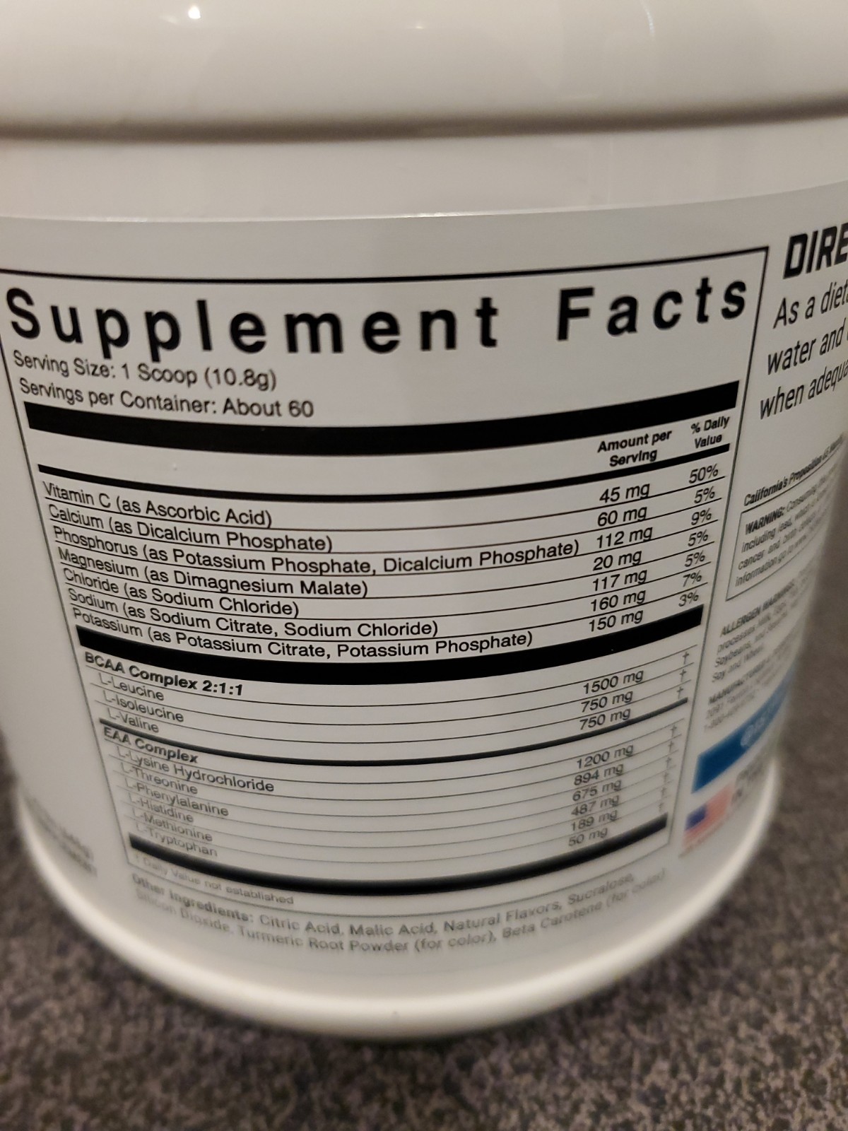1st Phorm EAA Powder Tropical Mango Gluten Free 60 Servings 1.43 lb