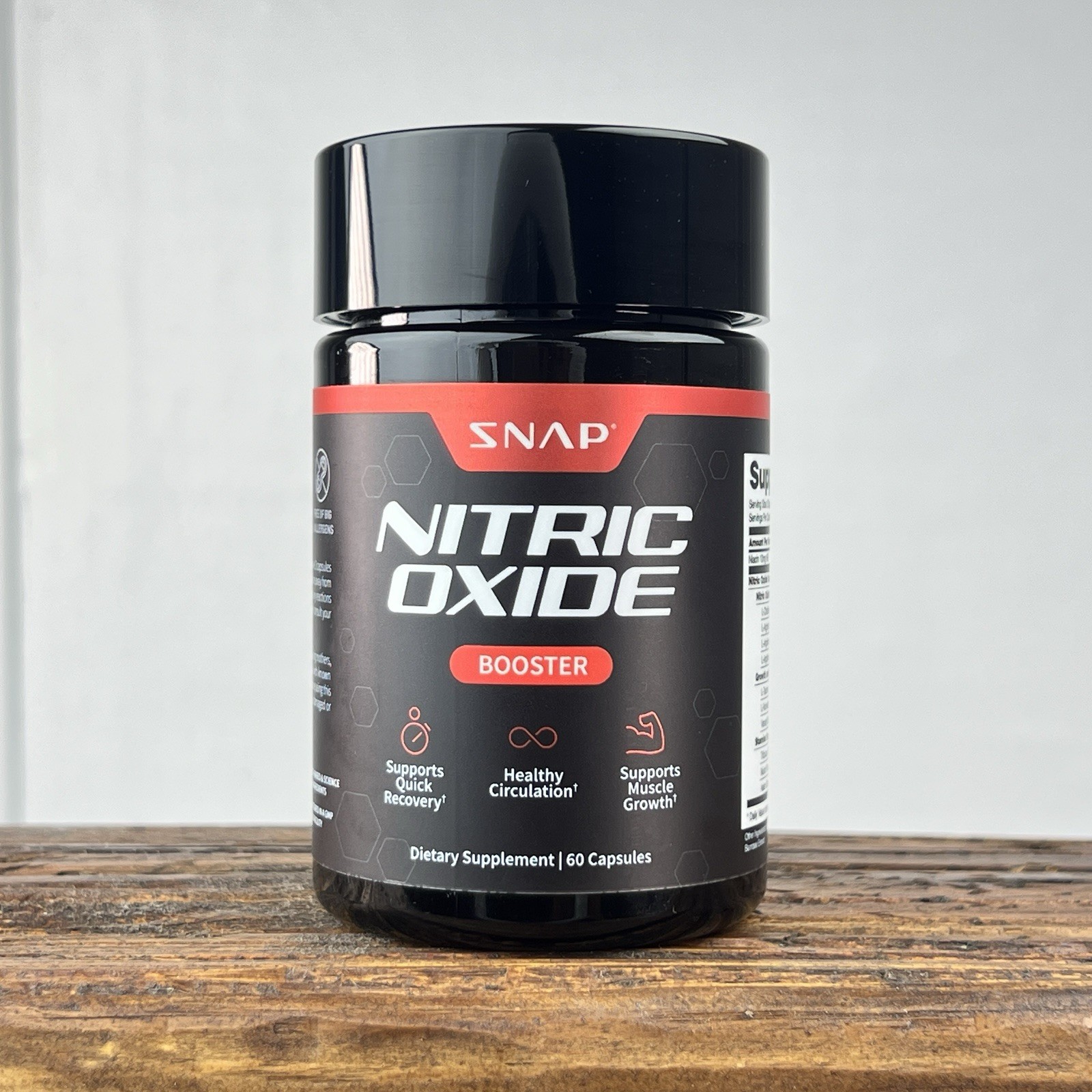 SNAP Nitric Oxide Booster 1500mg L-Arginine L-Citrulline 60ct