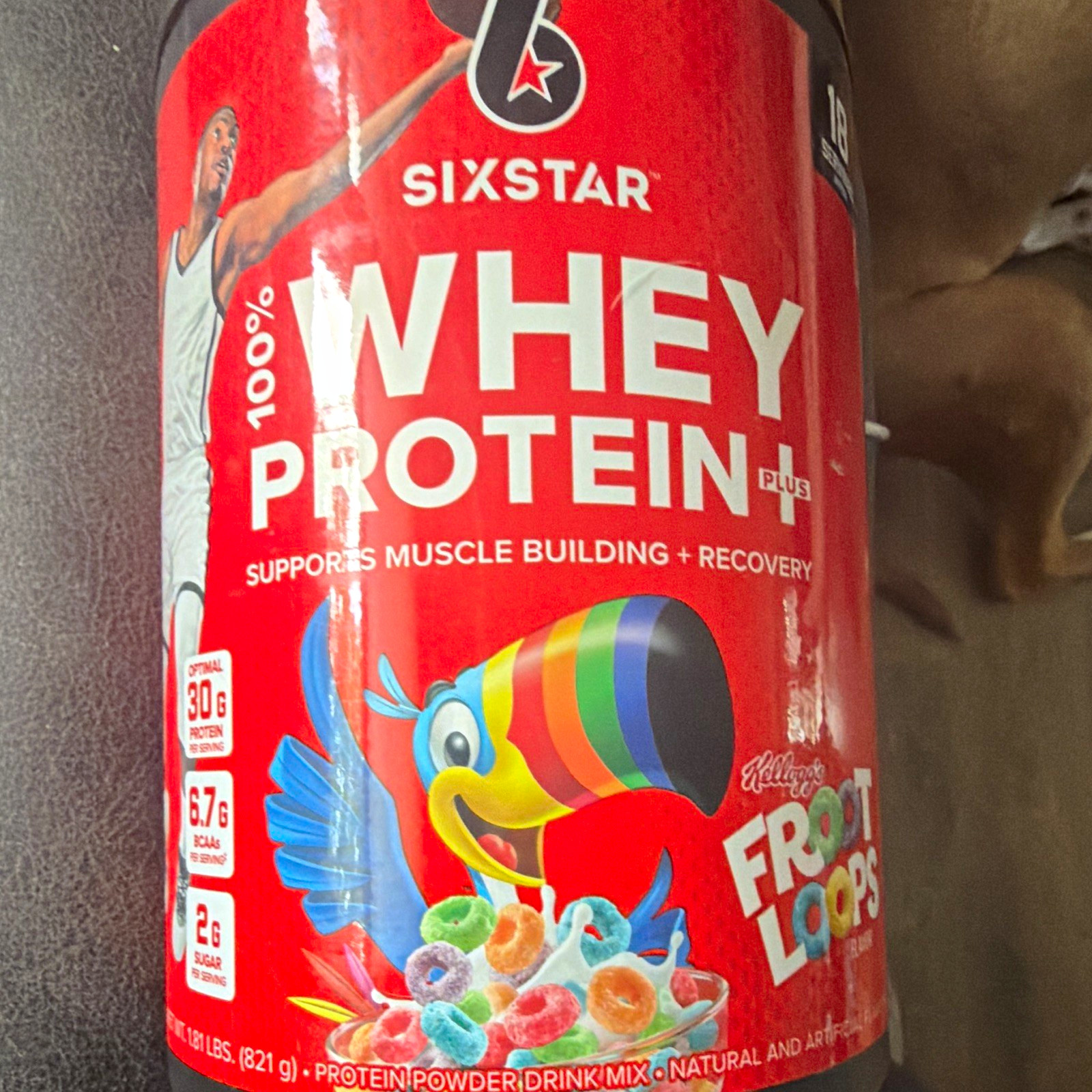 Six Star 100% Whey Protein Plus High Protein Powder Froot Loops 1.81 lb