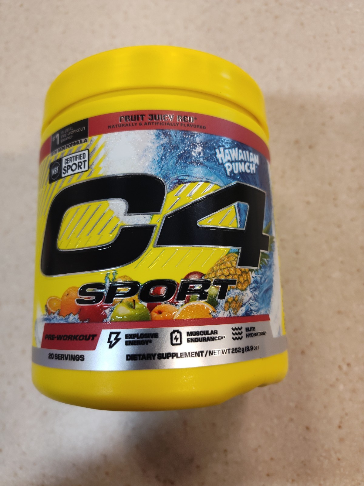 C4 Sport Pre Workout Powder Hawaiian Punch, 20 Servings Exp 12/27