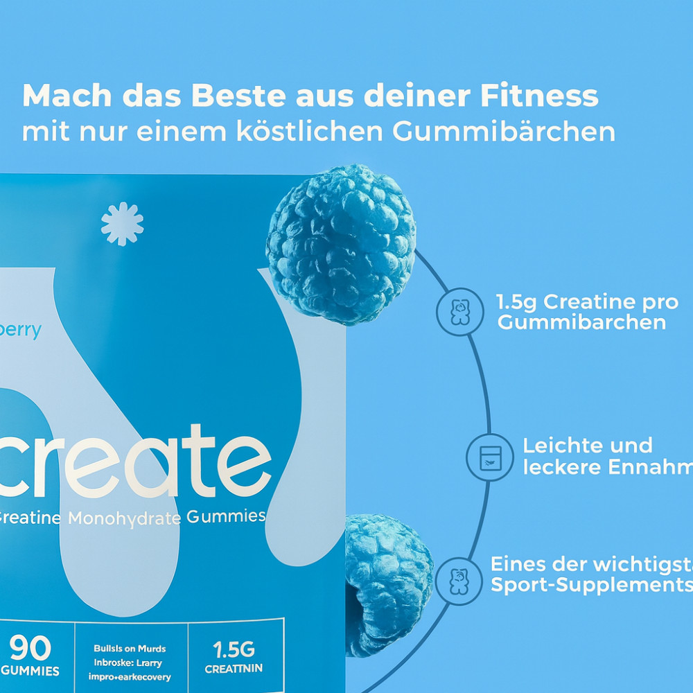 Creatine Monohydrate Gummies Sour Apple 90 Count Muscle Recovery Supplement