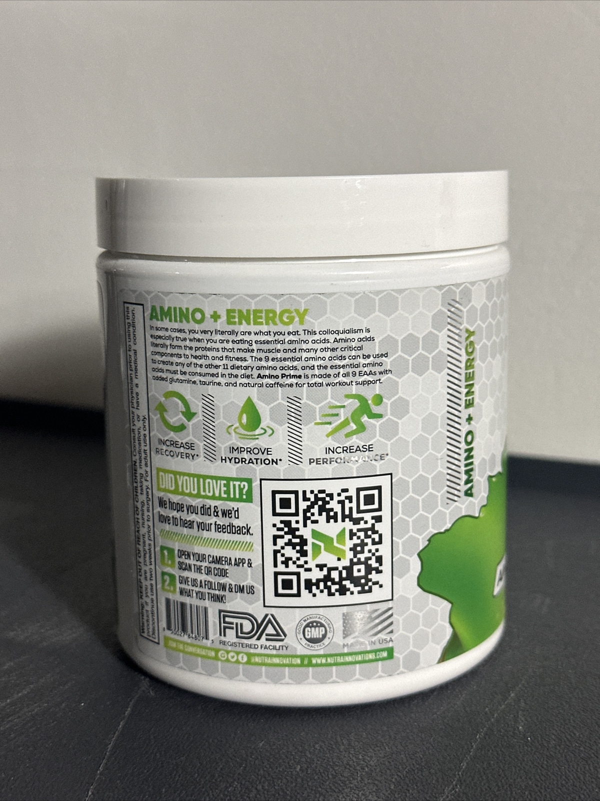 NUTRA INNOVATIONS Essentials Amino Hydration Candy Green Apple Read Clearance!
