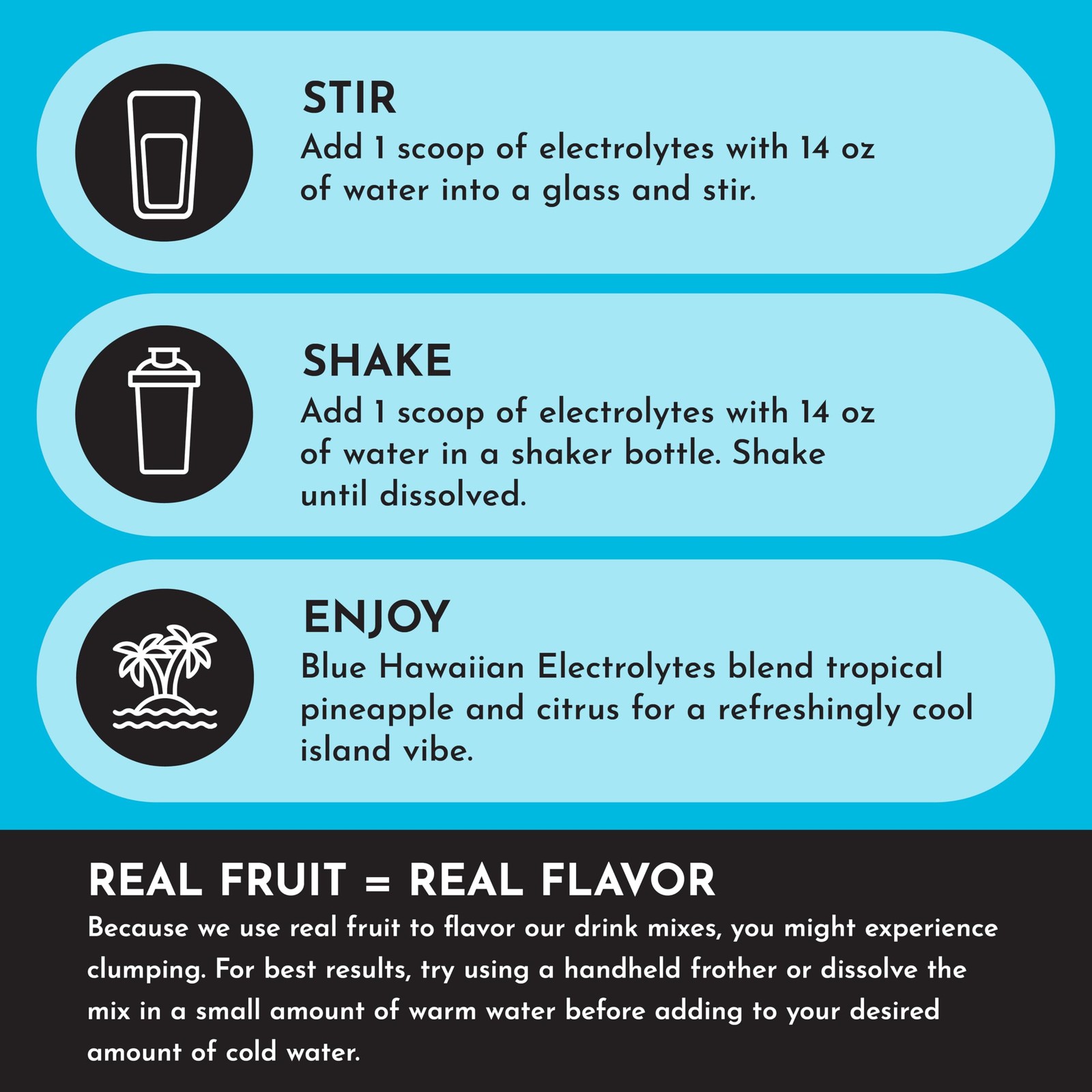 Just Ingredients Blue Hawaiian Electrolytes Drink Mix 30 Coconut Water 5 Key