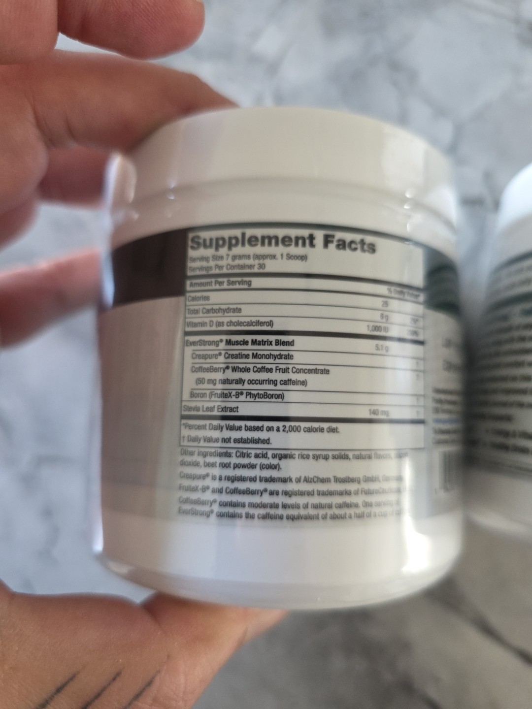 2 Pack EverStrong – Muscle Mass Creapure Creatine 210 Grams Each EXPIRED SEALED