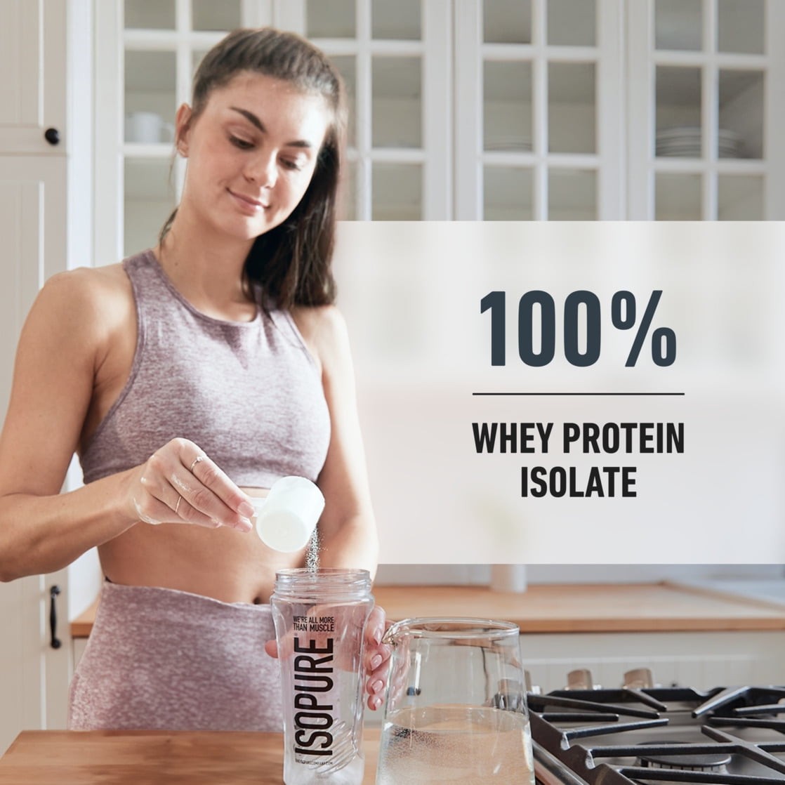 Isopure Zero Carb 100% Pure Whey Isolate Protein Powder, 25g Protein