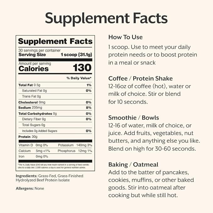 PROMIX Grass-Fed Beef Protein Isolate Unflavored 2.06 lb Protein Powder