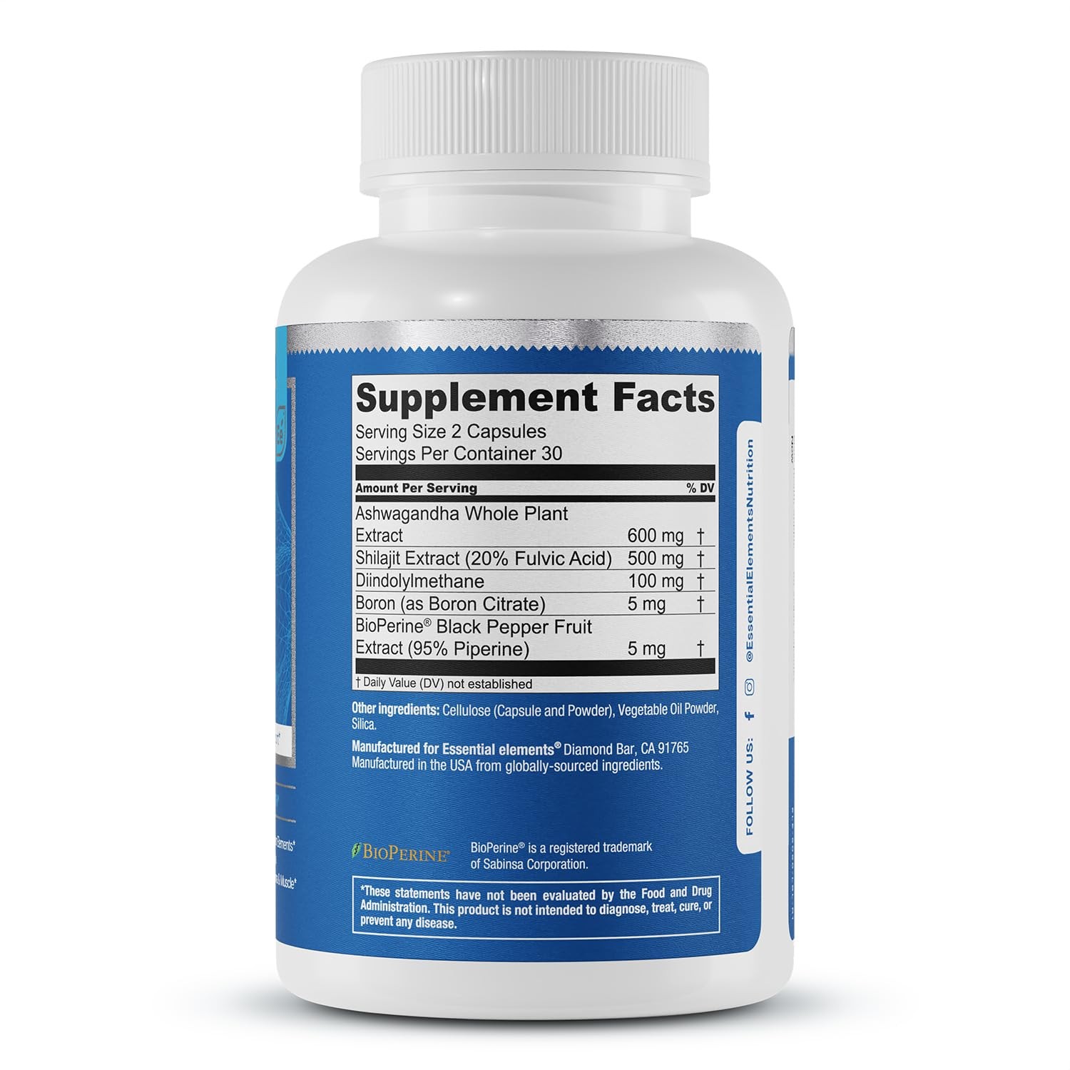Essential Elements T-Hero – Daily Testosterone 60 Count (Pack of 1), Clear