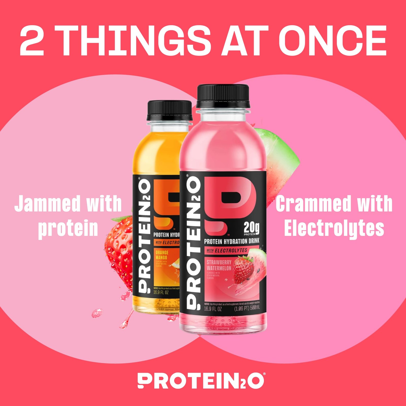 Protein2o 2-in-1 Clear Whey Protein & Electrolyte 16.9 Fl Oz (Pack of 12)