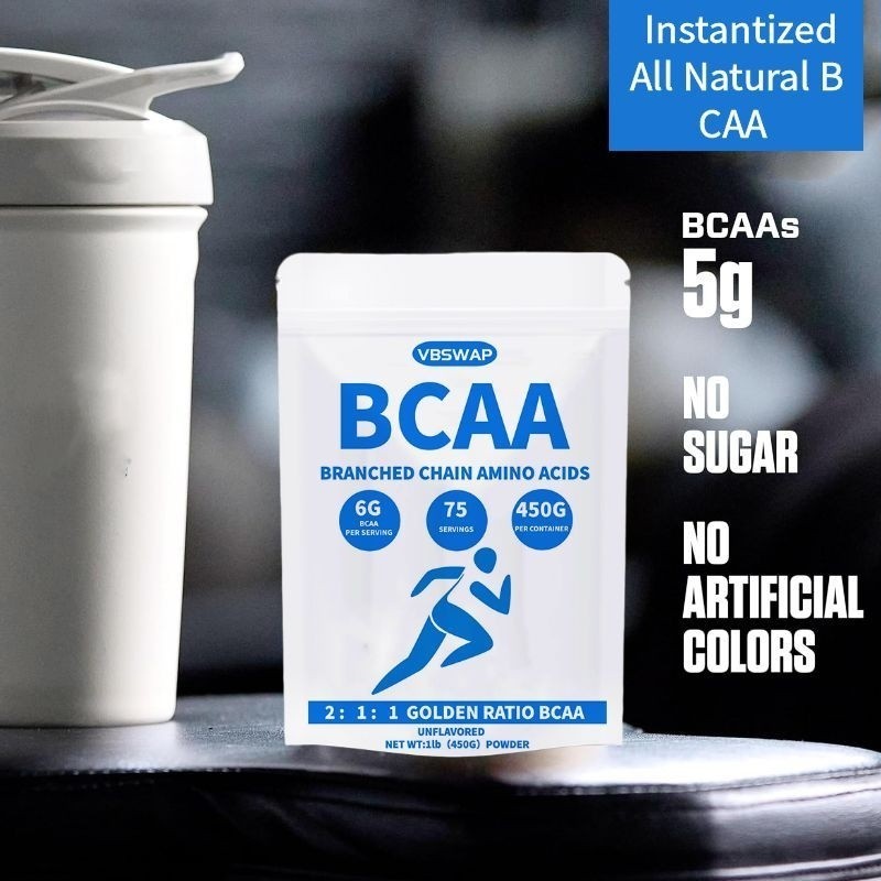 VBSWAP BCAA Powder 2:1:1 75 Servings Unflavored No Sugar Workout Recovery US