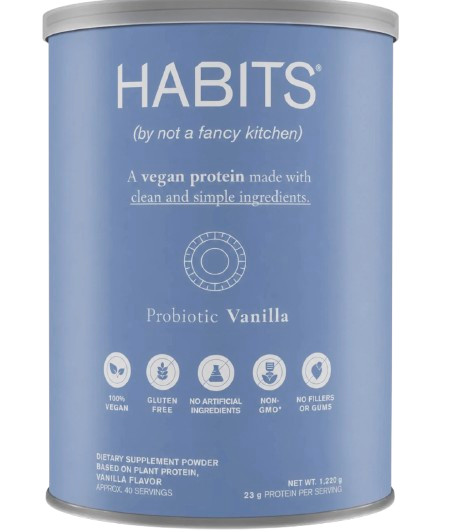 HABITS Vegan Protein Powder Vanilla 1.22kg Plant-Based Protein Blend