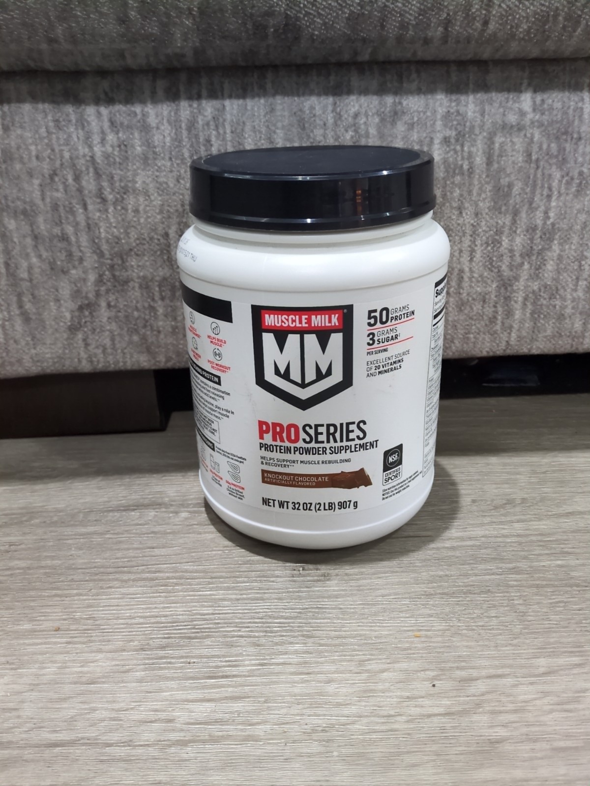 Muscle Milk Pro Series Protein Powder Supplement Knockout Chocolate 2 lb