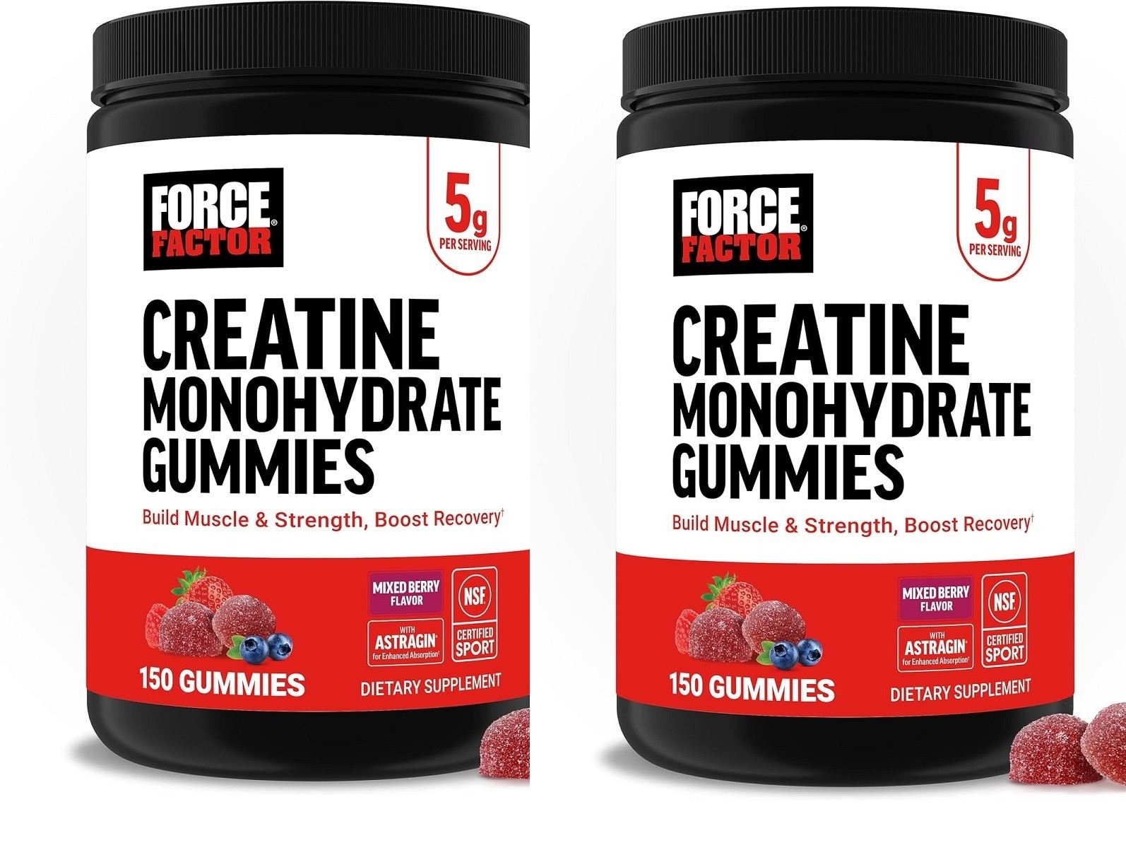 Force Factor Creatine Gummies 150 ct (pack of 2)Total 300 exp 11/27