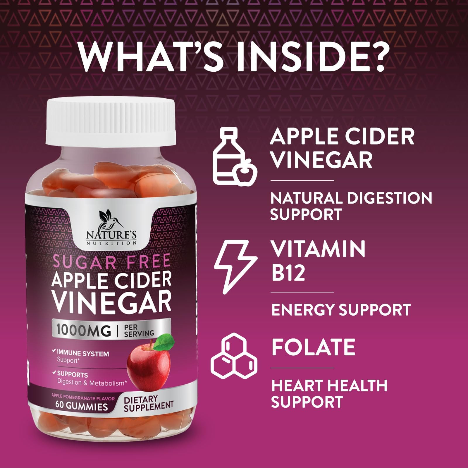 Apple Cider Vinegar Gummies for Weight Loss – Sugar Free – Max Strength ACV Gumm