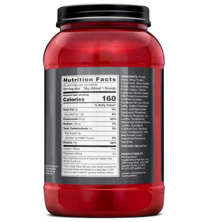 BSN SYNTHA-6 Edge Protein Powder, Strawberry Milkshake, 28 Servings