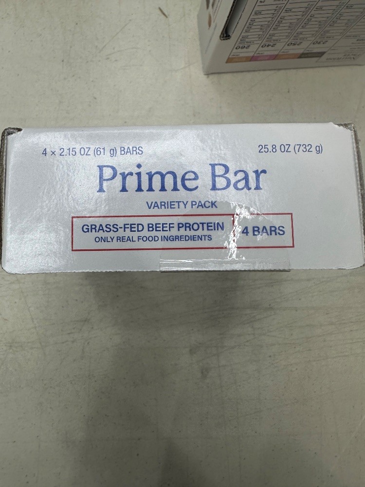 Equip Prime Bar Variety Pack Grass-Fed Beef Protein 4 Bars Chocolate Churro Berr