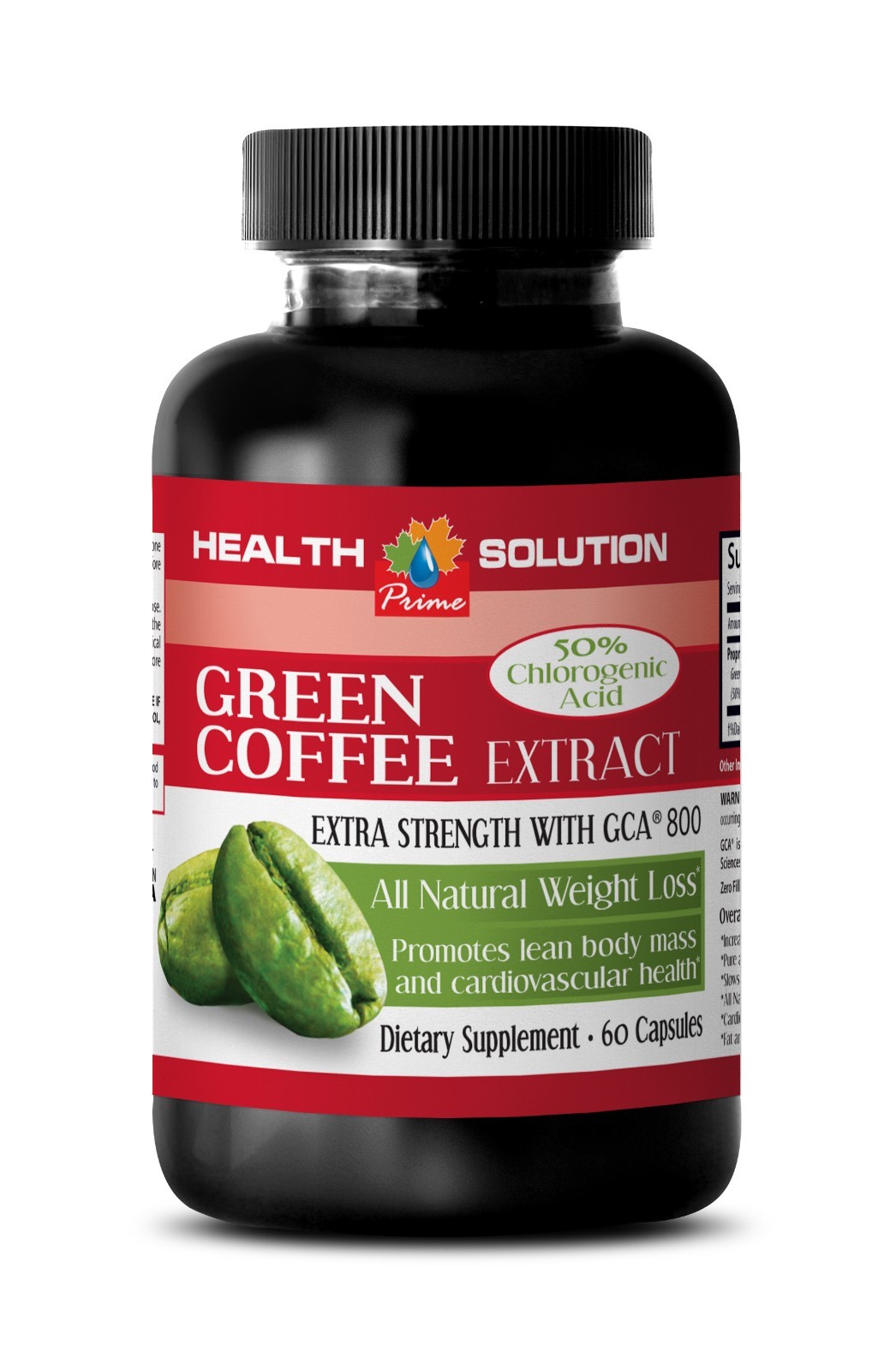 3 Bottles Organic Green Coffee Beans Extract GREEN COFFEE EXTRACT WITH GCA® 800