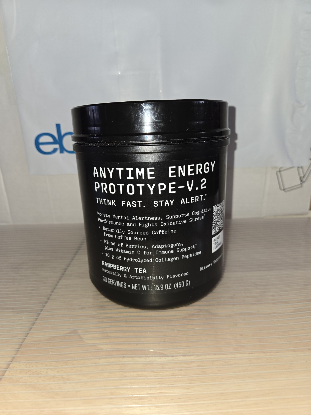 Anytime Energy Prototype V.1 Raspberry Tea – 15.9 oz. (30 Servings)