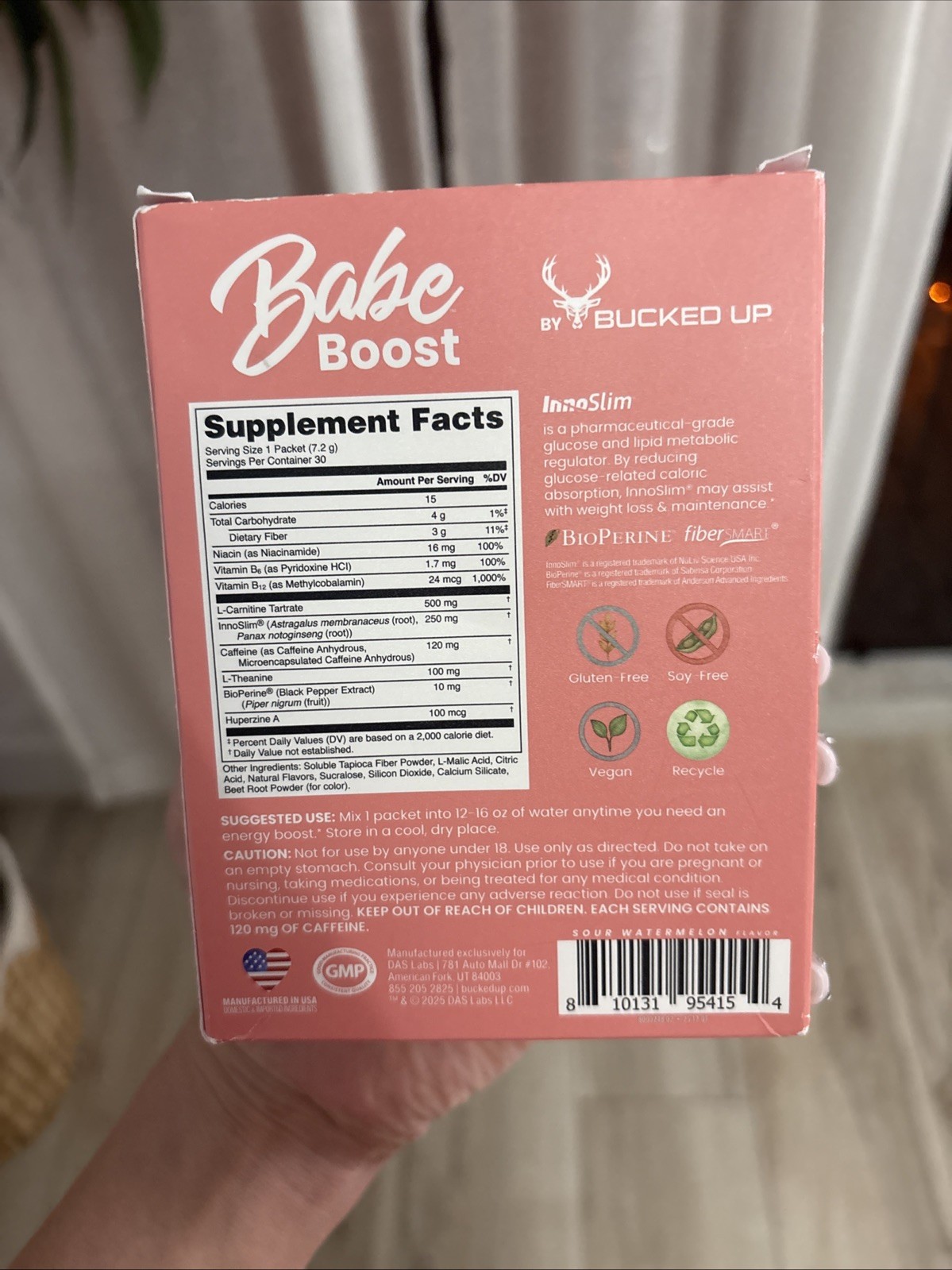 Babe Boost By Bucked Up Sour Watermelon 30 Packets