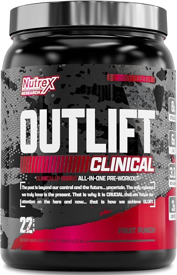 Nutrex Research Outlift Clinical Pre Workout Powder 22 Servings Multiple Flavors