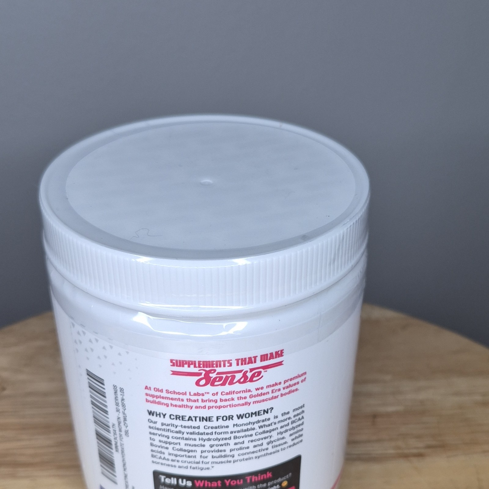 Old School Labs Creatine Monohydrate for Women, No Sugar Added, 30 Servings