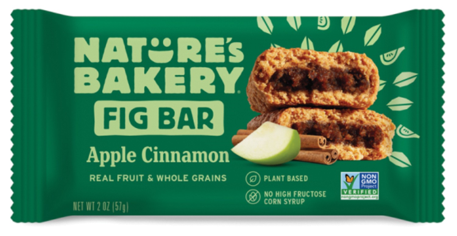 Nature’s Bakery Fig Bars: Apple Cinnamon Flavored Energy Food Pack of 12