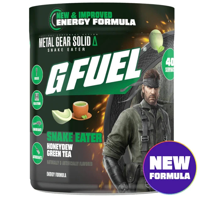 G FUEL Metal Gear Solid: Snake Eater Collector’s Box Tub Shaker Cup Sticker Pack