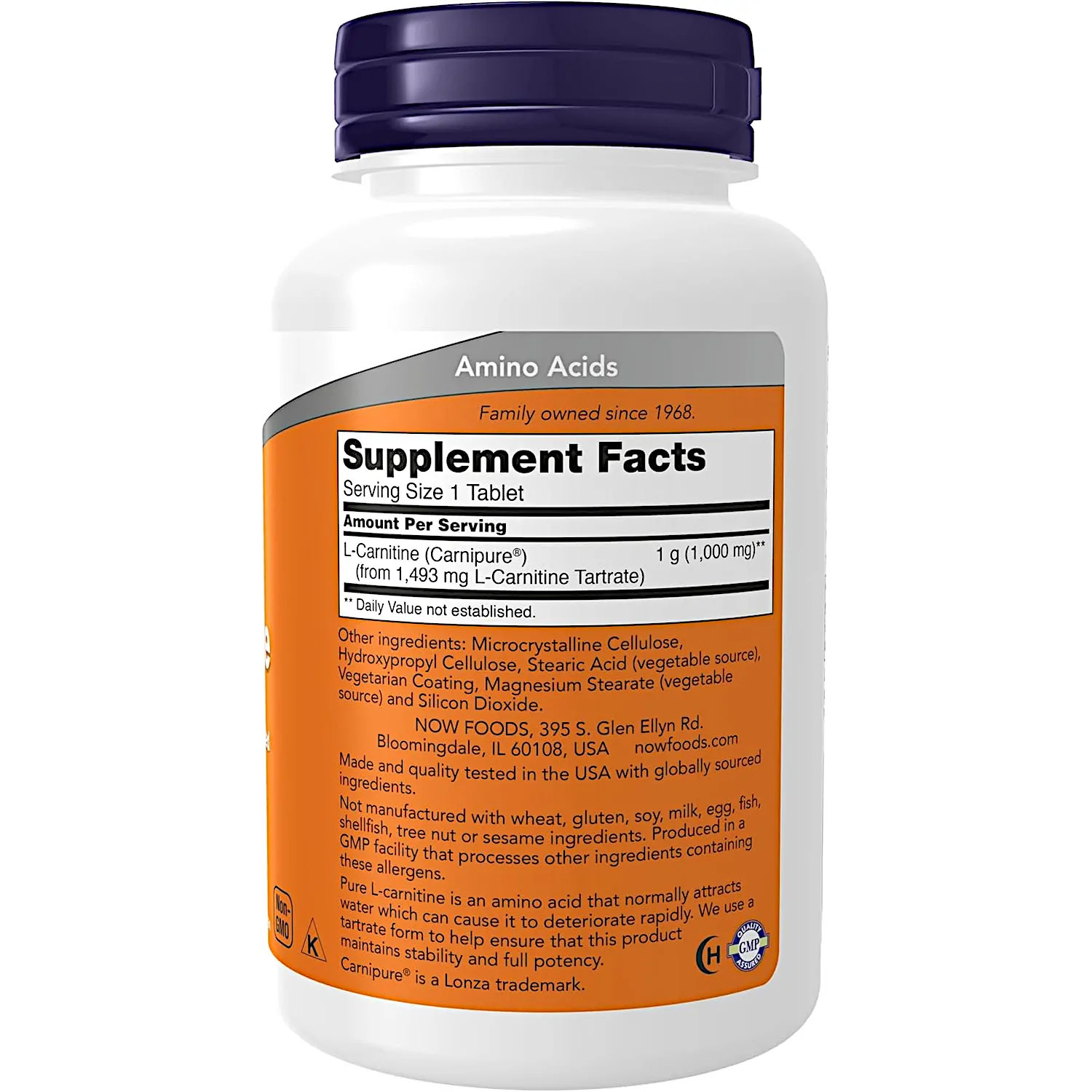 NOW Foods L-Carnitine 1000 mg., 50 Tablets