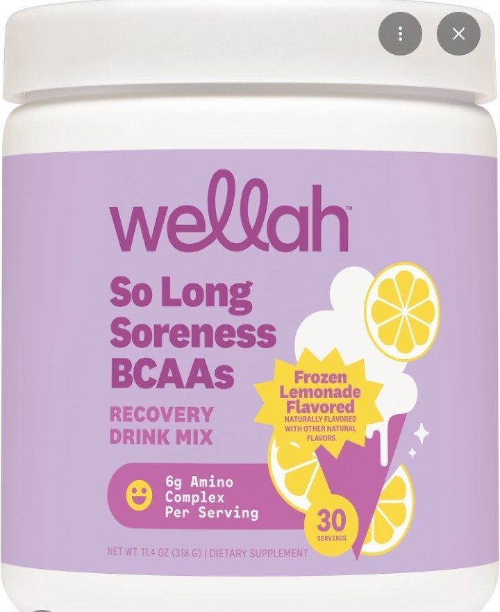 Wellah “So Long Soreness” BCAAs 11.4 Oz Frozen Lemonade