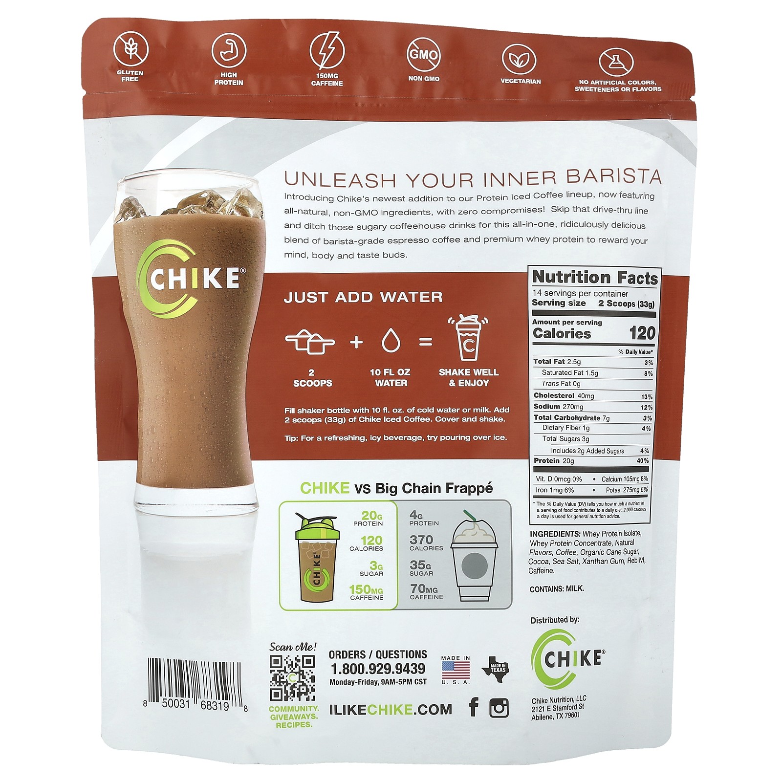 Protein Iced Coffee, Caffe Mocha, 16.3 oz (462 g)