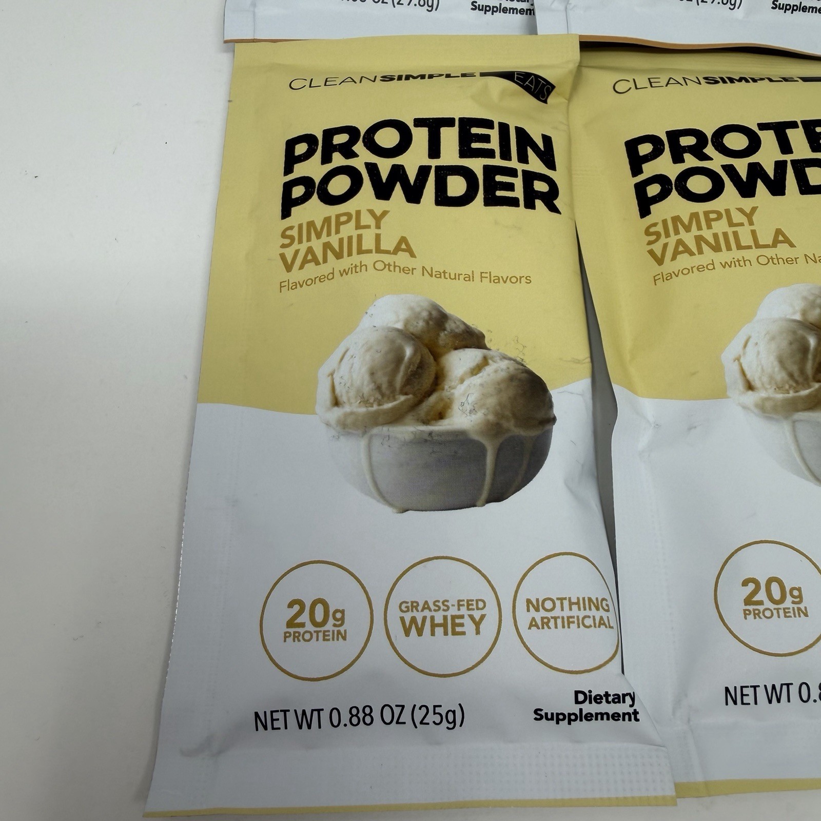 CLEAN SIMPLE EATS Whey Protein Powder Variety of Single Serve 8ct CHOCOLATE