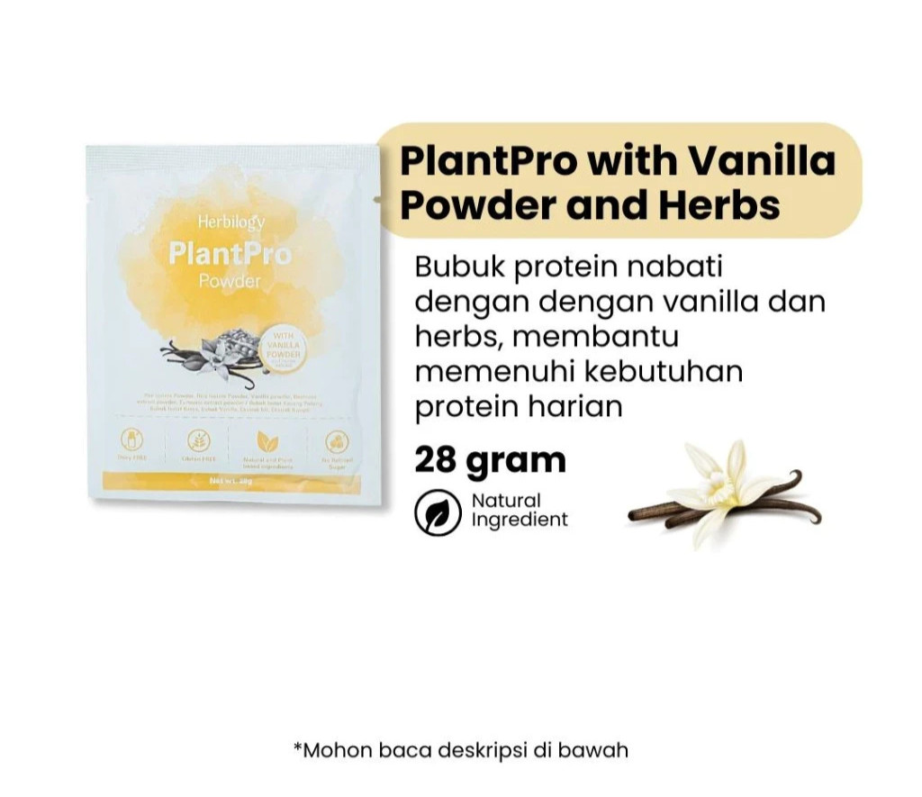 PlantPro Powder-Vanilla 28g (Plant Protein) Trial Size Herbilogy