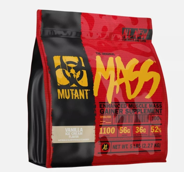 MUTANT MASS® 5 LBS Original Muscle Mass Gainer High Protein – Vanilla Ice Cream