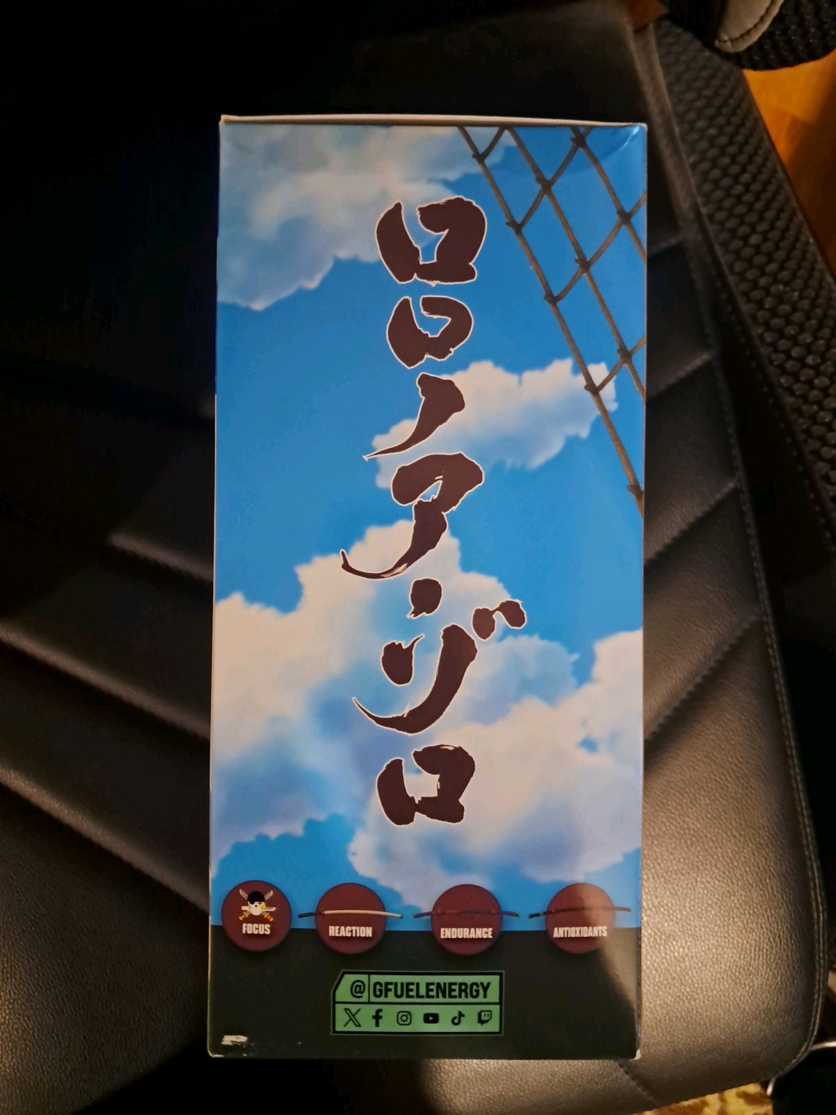 Gfuel x One Piece Zoro Ashura Collector’s Box – Shaker Cup Energy Powder Sticker