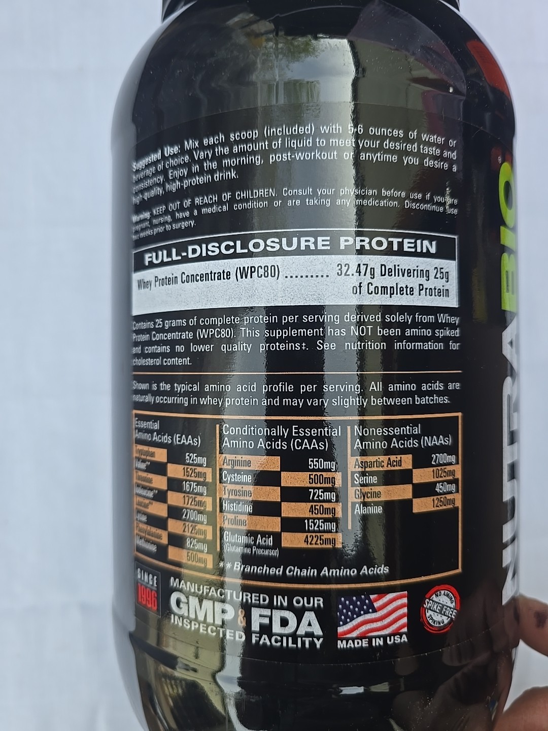 NUTRABIO CLASSIC WHEY Premium Quality 25g Protein WPC80 Clean Delicious 2lb
