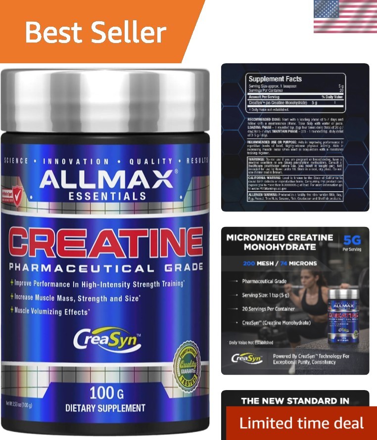 Creatine Monohydrate Powder (100g) – Clean, Unflavored Supplement for Workouts