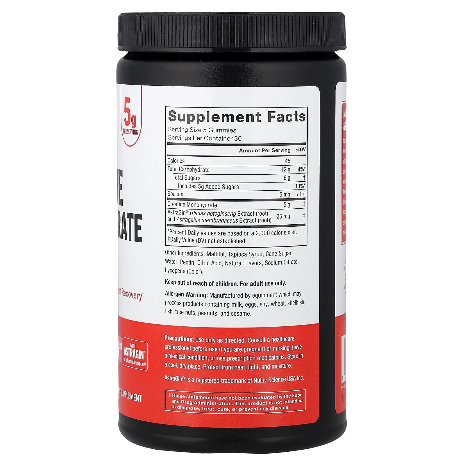 Creatine Monohydrate Gummies, Watermelon, 150 Gummies