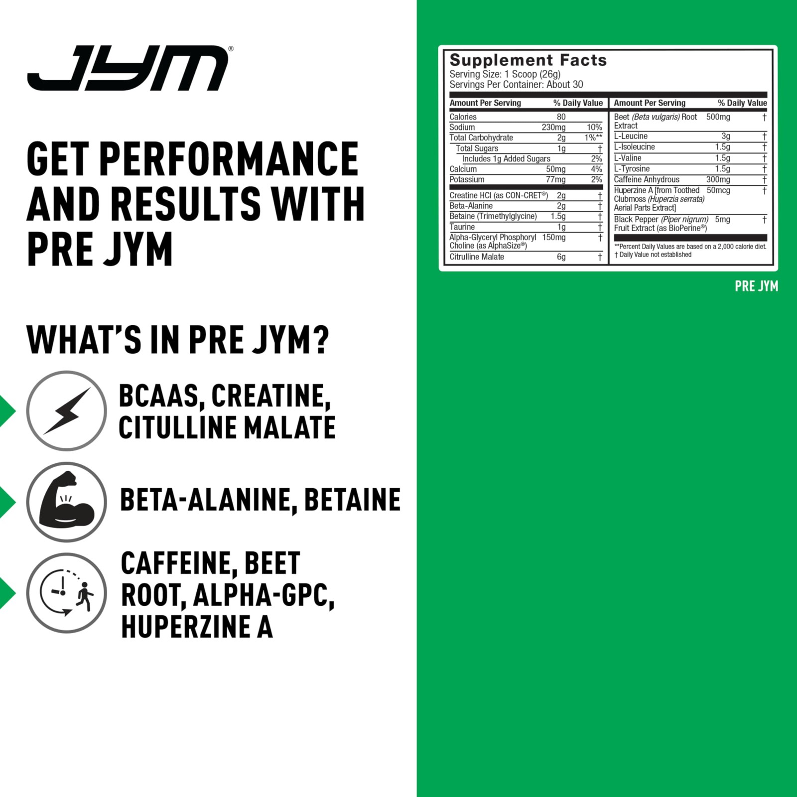 Jym Supplement Science Pre Jym Rainbow Sherbet Pre Workout Powder For Men Women