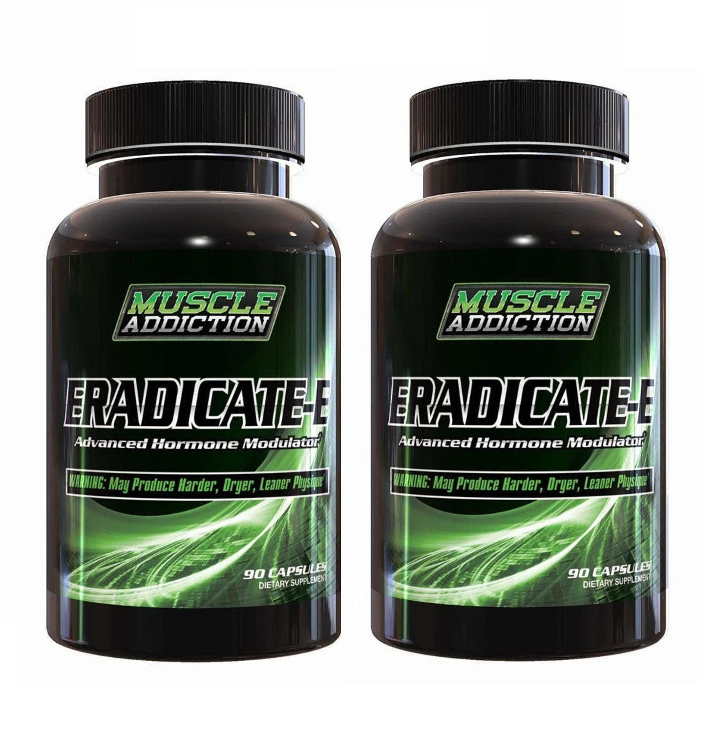 Muscle Addiction ERADICATE-E Harder+Dryer+Leaner Estrogen Blocker – 2 Bottles