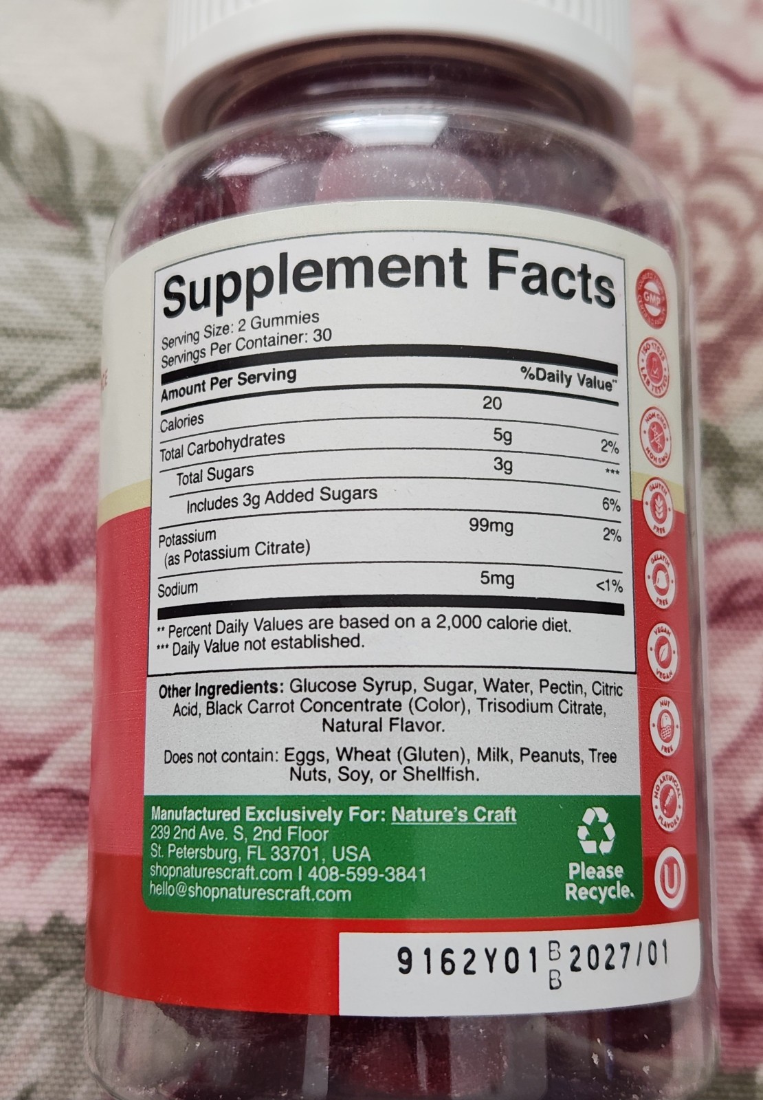 High Potency Potassium Gummies for Adults ~ Powerful Potassium Supplement Gummy