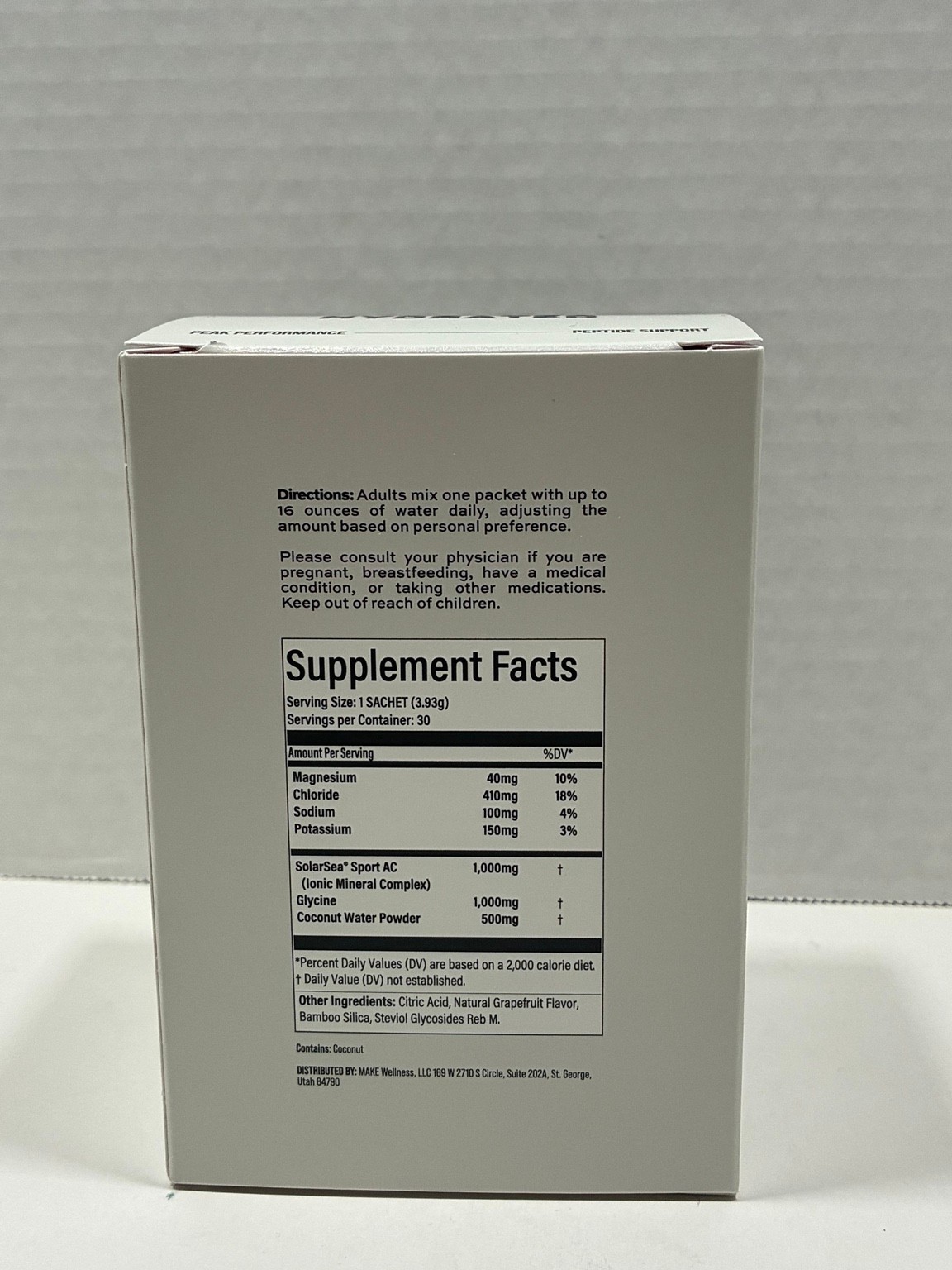 Make Wellness Hydrated Grapefruit Hydration & Electrolyte Drink Mix 30 Sachets