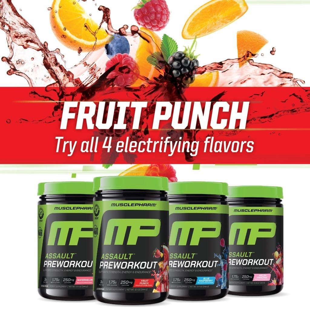 Pre Workout Powder Fruit Punch – 30 Servings, Energy Boost, Strength & Endurance