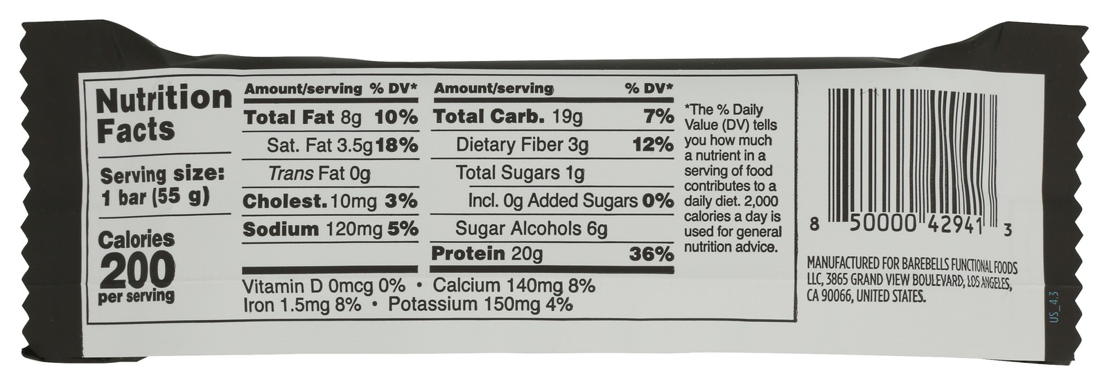 Creamy Crisp Protein Bar By Barebells 1.94 Oz 12 Pack