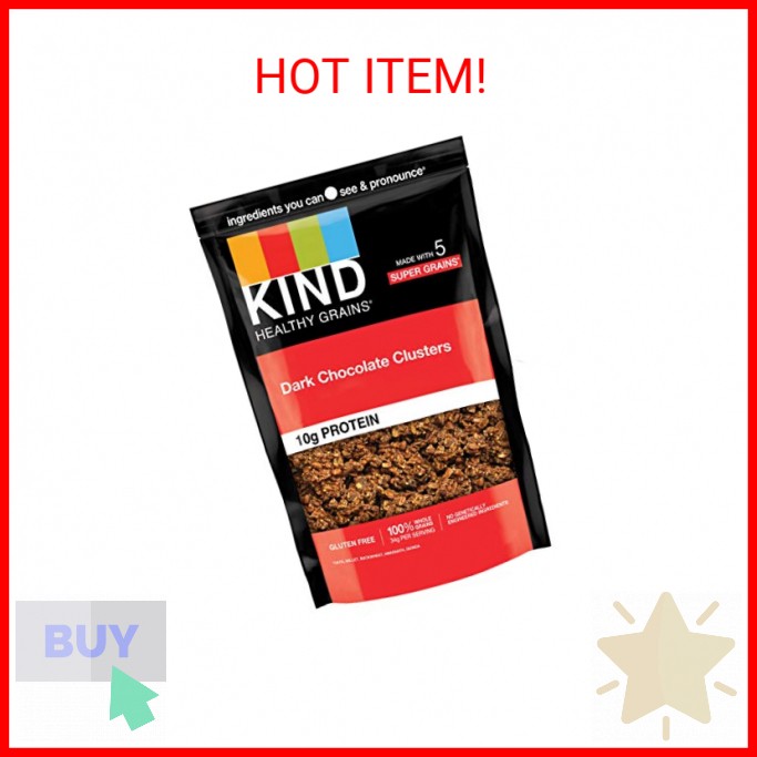 KIND Healthy Grains Granola, Dark Chocolate Clusters, Healthy Snacks, Gluten Fre