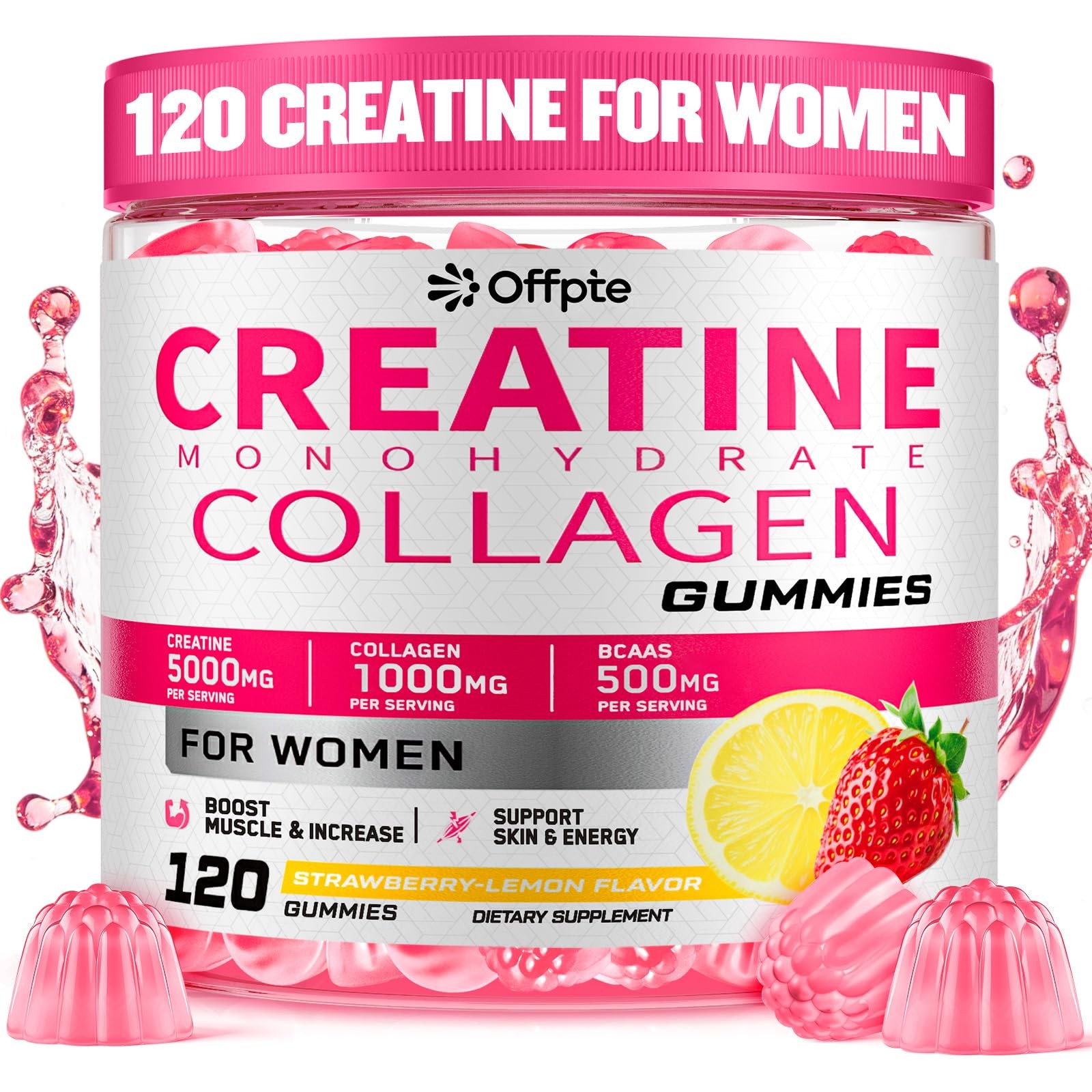 Creatine for Women, 5000mg Complex with Collagen & BCAAs, Vitamin B12, Creati…