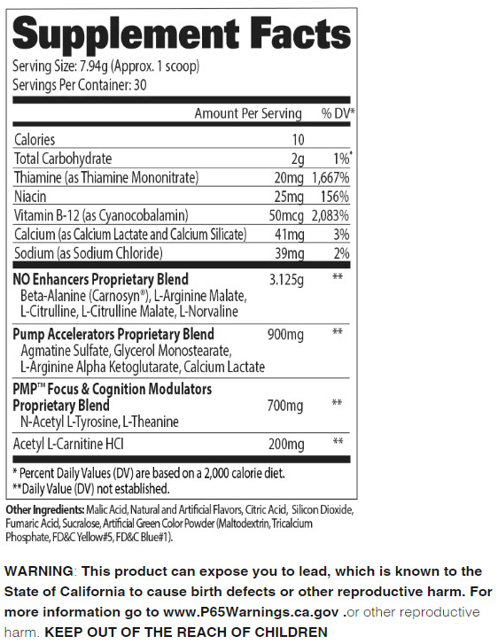 GAT Sport PMP Stim-Free Peak Muscle Performance Pre-Workout 30 Servings New